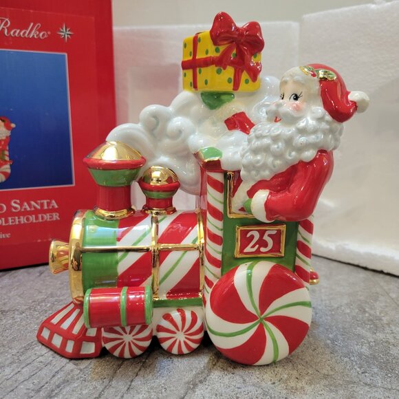 Christopher Radko Letters To Santa Santa Candle Holder Train Christmas Holiday - Picture 2 of 10
